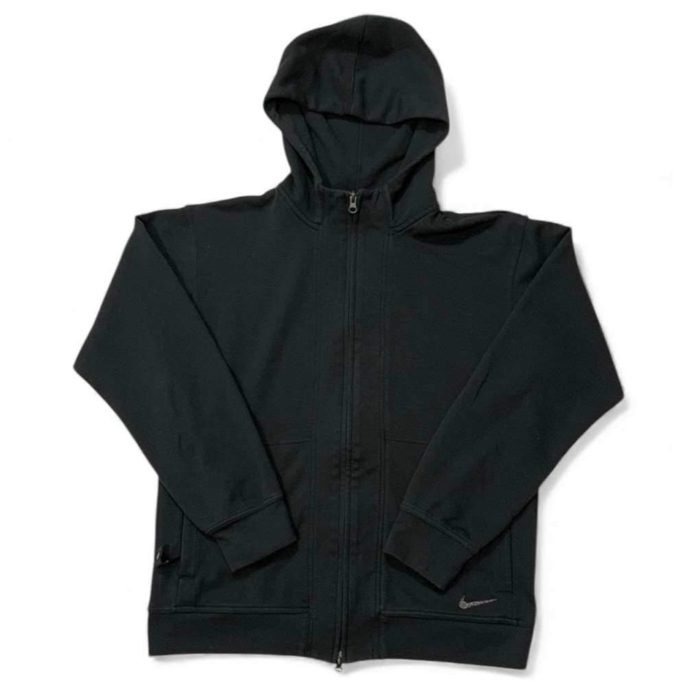 Nike Yoga Dri-FIT Full-Zip Fleece Men's Black‎ Hoddie Jacket - Medium